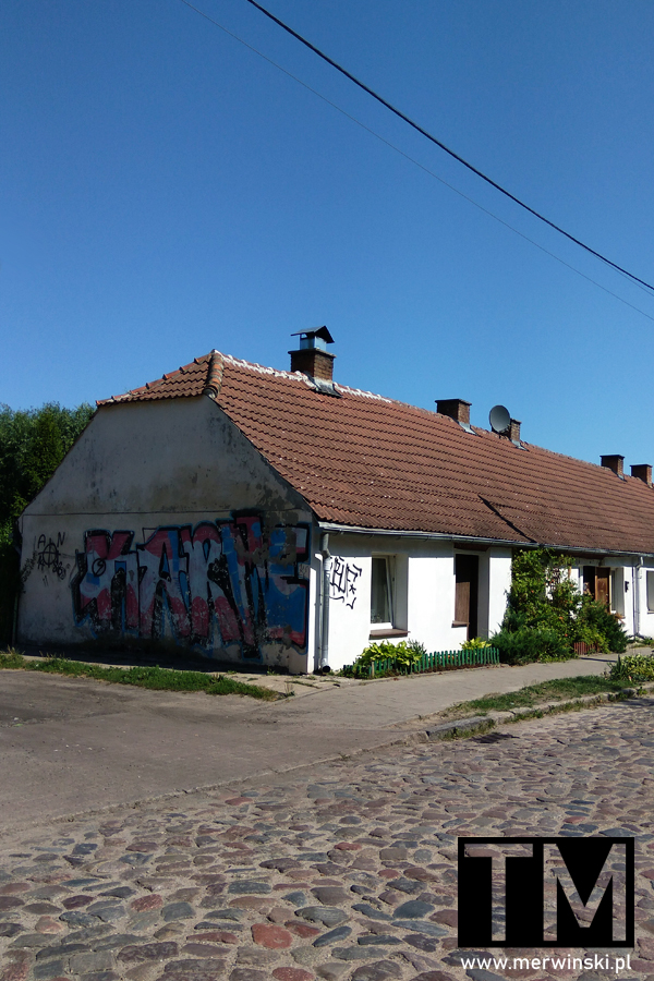 Dawne domy robotników na ulicy Kwietnej w Oliwie (Gdańsk)