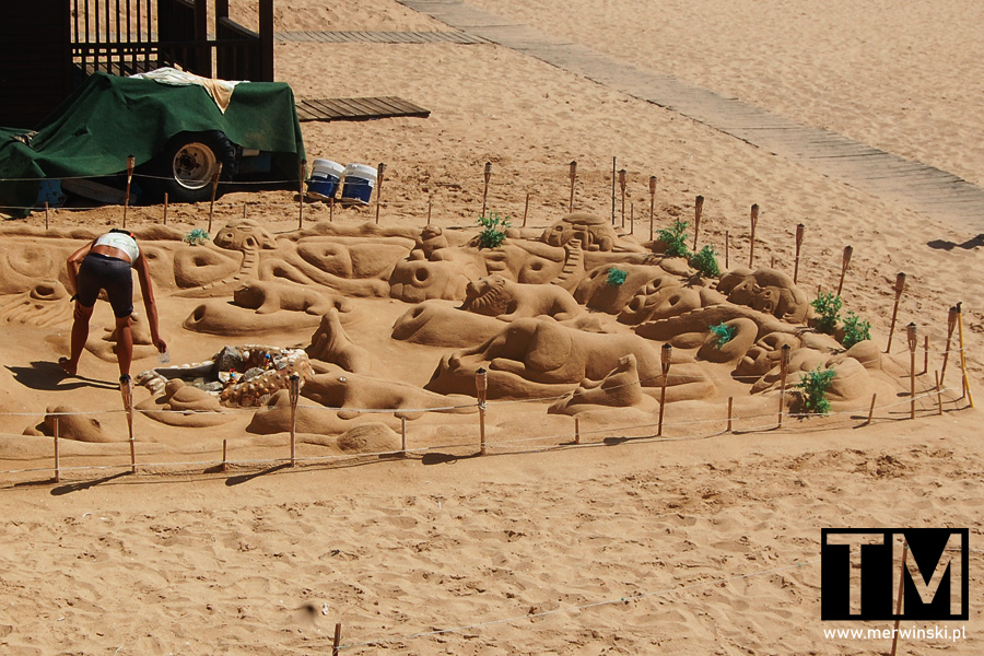 Rzeźby z piasku w Algarve