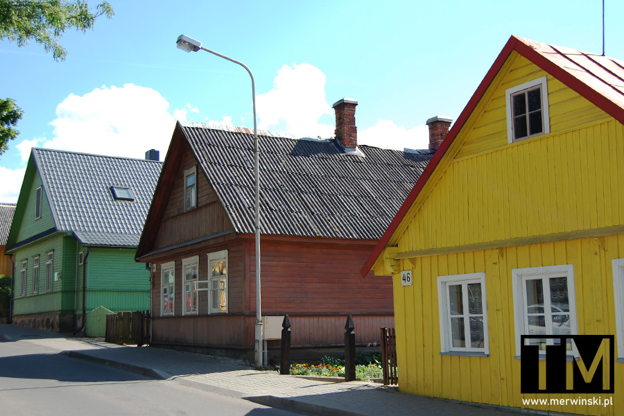 Karaimskie domy w Trokach na Litwie