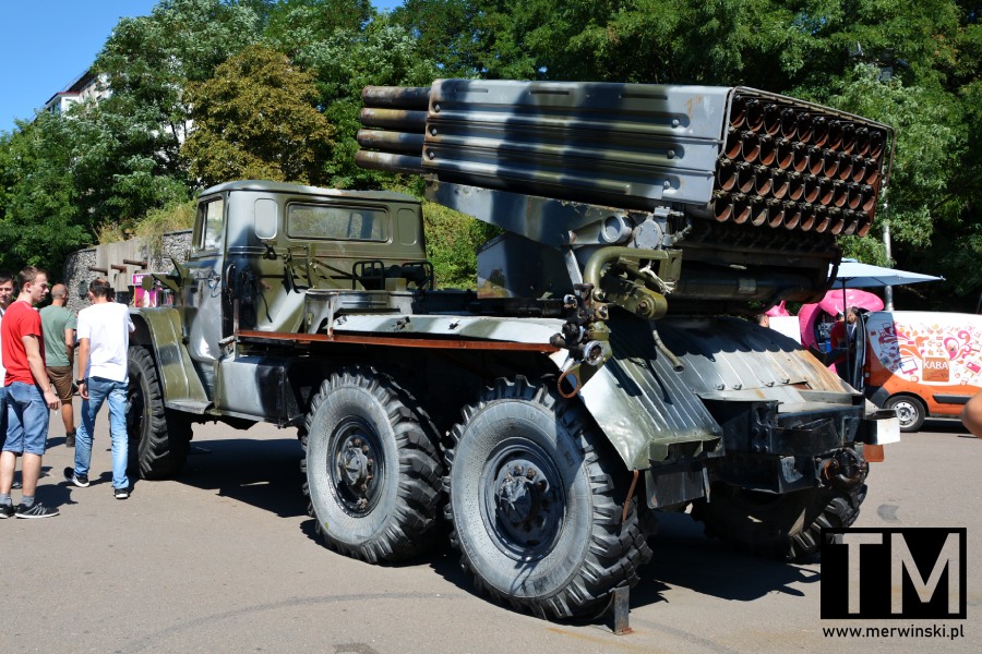Pojazd wojskowy BM 21 Grad na Ukrainie