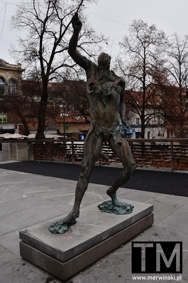 Rzeźba na Moście Rzeźników w Lublanie