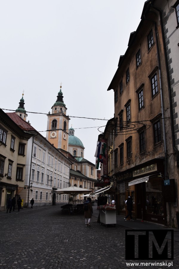 Widok na katedrę św. Mikołaja w Lublanie