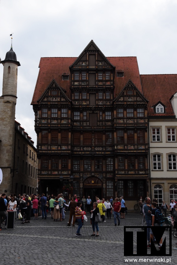 Stary budynek w centrum Hildesheim