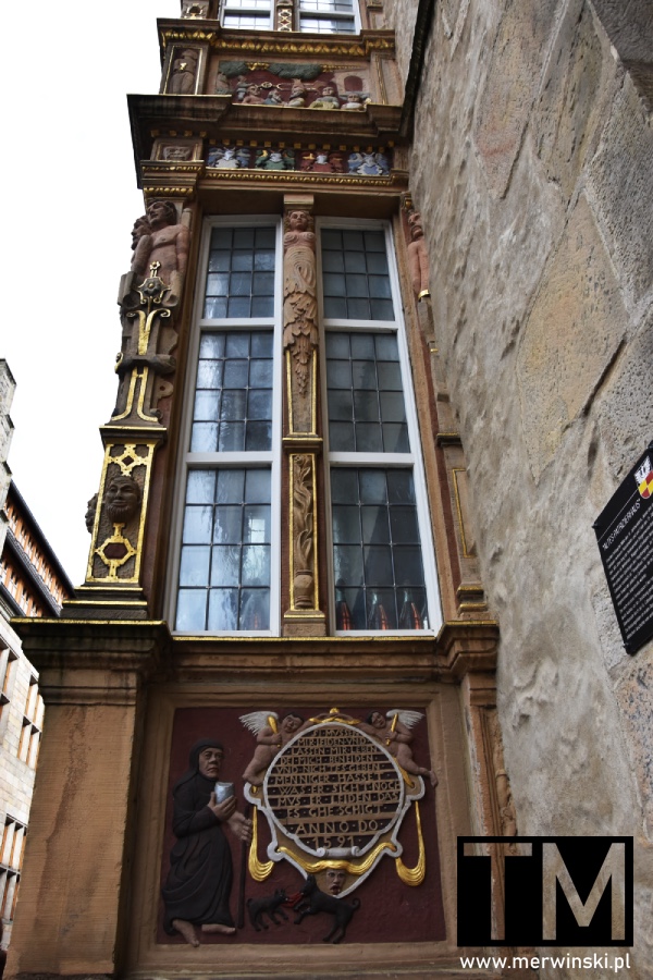 Zdobne okna w Hildesheim w Dolnej Saksonii