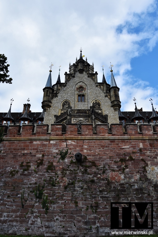 Mury zamku Marienburg w Saksonii