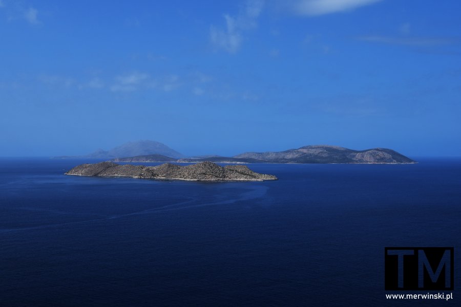 Widok z Kritini na wyspy na Morzu Egejskim