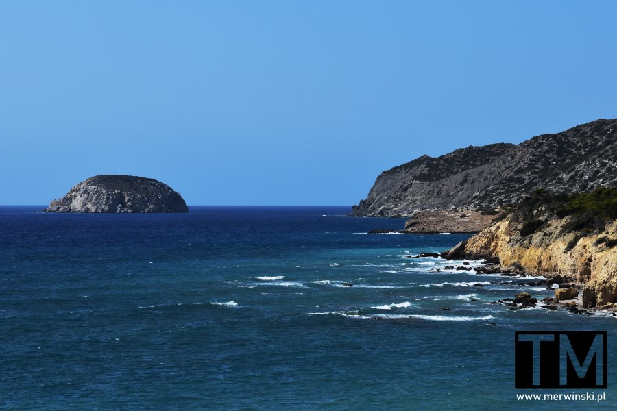 Wybrzeże wyspy Rodos widziane z okolic Fourni