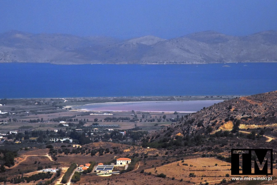 Jezioro Tigaki na Kos widziane z zamku Palio Pyli (Grecja)