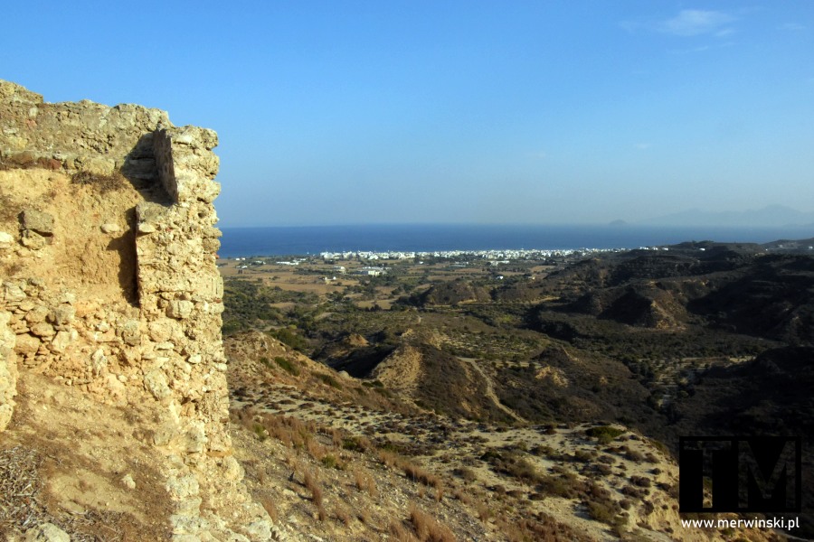 Widok z zamku Antimachia (wyspa Kos w Grecji)