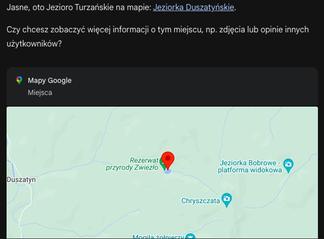 Sztuczna Inteligencja może wskazać opisywane miejsca na mapie