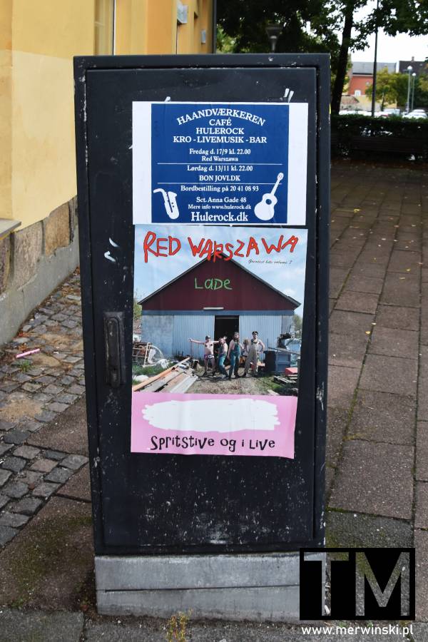 Plakat Red Warszawa w Helsingor w Danii