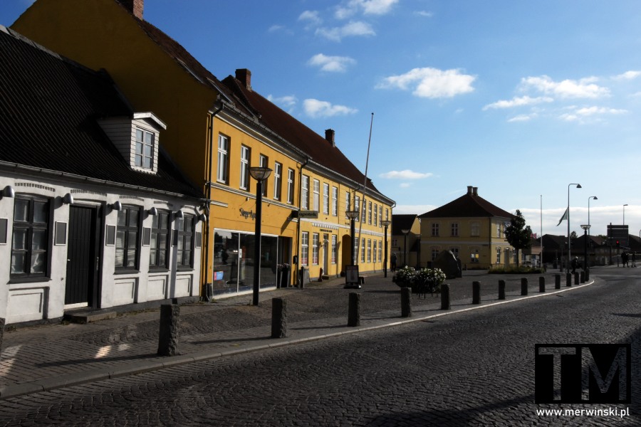 Główna ulica Stege w Danii (wyspa Møn)