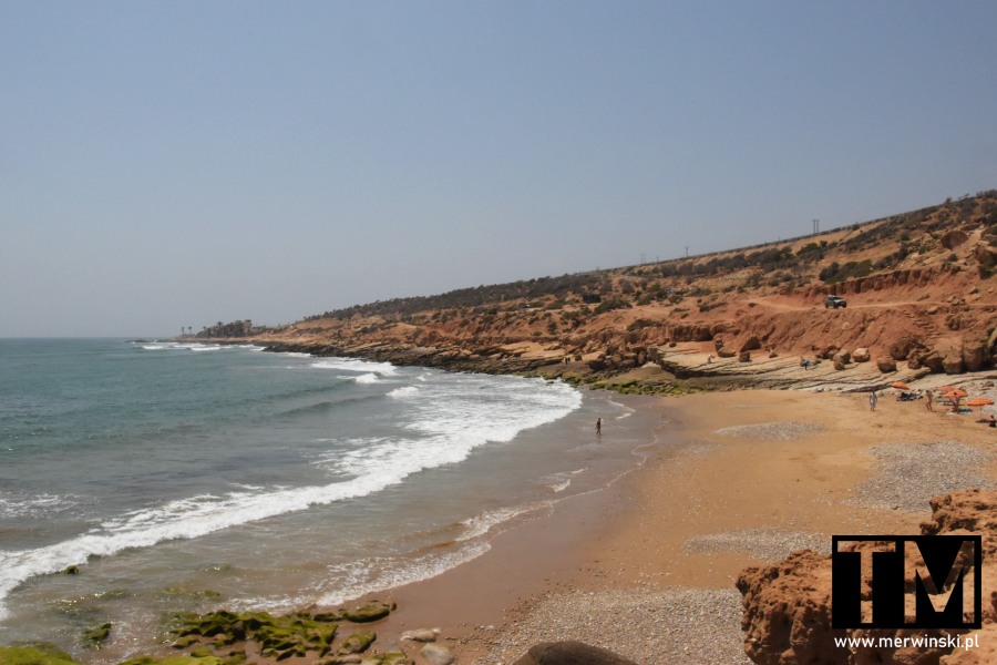 Plaża na północ od Taghazout