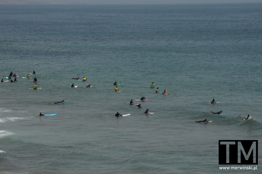 Surferzy w wiosce surferów w Taghazout