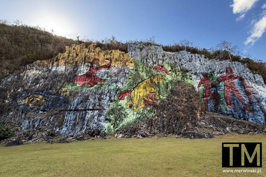 Mural de la Prehistoria w Vinales (Kuba)