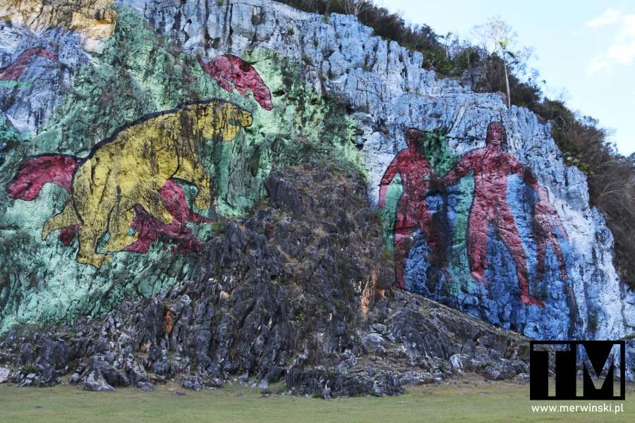 Dinozaury i ludzie - Mural de la Prehistoria