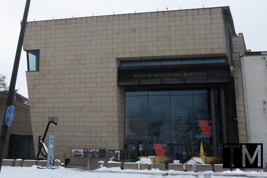 Muzeum Marynarki Wojennej Gdynia zimą (atrakcje miasta)