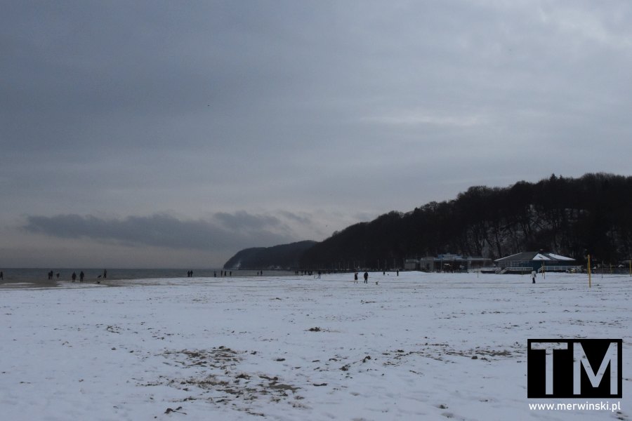 Plaża w Gdyni zimą